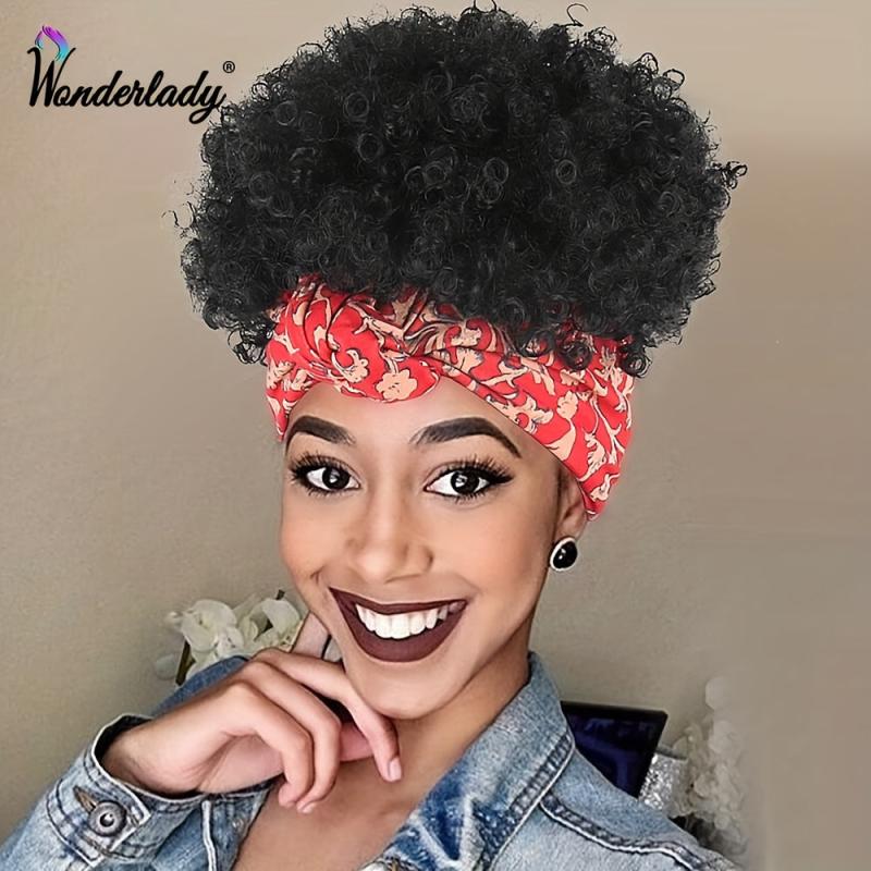 25cm Afro Puff Drawstring Ponytail Extensions Synthetic Hair Bun Women Girls