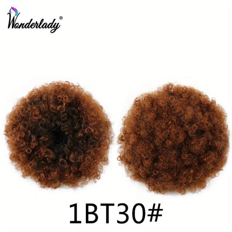 25cm Afro Puff Drawstring Ponytail Extensions Synthetic Hair Bun Women Girls
