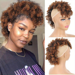 Kinky Curly Hair Bun Ponytail Extension Clip In Hair Extensions