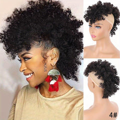 Kinky Curly Hair Bun Ponytail Extension Clip In Hair Extensions