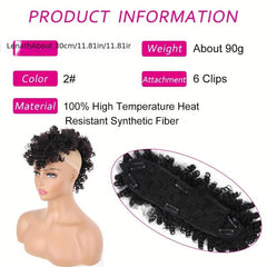 Kinky Curly Hair Bun Ponytail Extension Clip In Hair Extensions