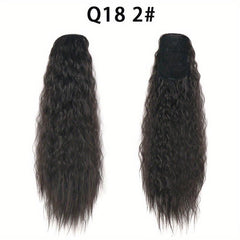 55 88 Cm Long Corn Wave Ponytail Extensions Synthetic Hairpiece Natural Looking