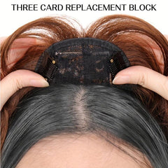 Water Wave Hair Piece with Bangs 3 Clip Synthetic Hair Extension