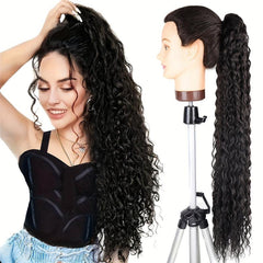 76 2 cm Afro Curly Drawstring Ponytail Heat Resistant Fiber Synthetic Soft
