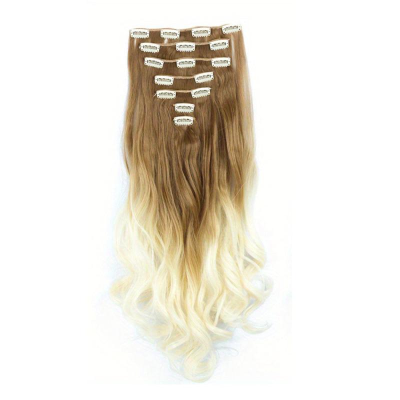 55 88 Cm Ombre Curly Wavy Hair Extensions Body Wave Hairpiece