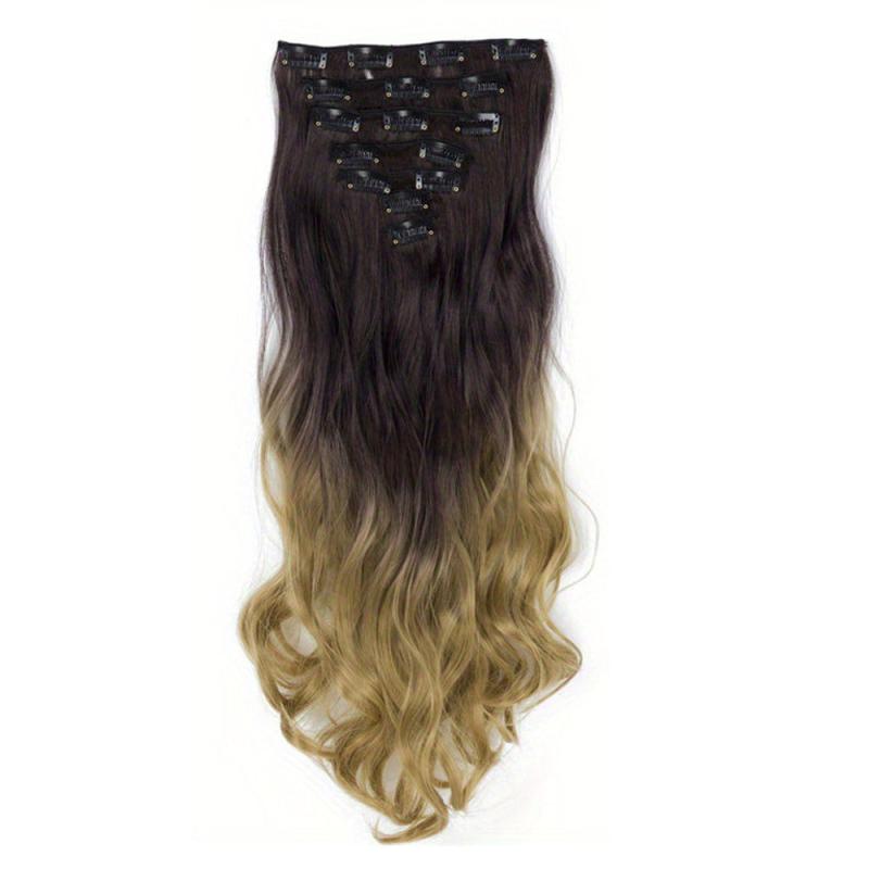 55 88 Cm Ombre Curly Wavy Hair Extensions Body Wave Hairpiece