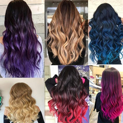 55 88 Cm Ombre Curly Wavy Hair Extensions Body Wave Hairpiece