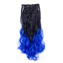 55 88 Cm Ombre Curly Wavy Hair Extensions Body Wave Hairpiece