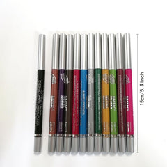 12pcs Eyeliner Eyeshadow Pen Set Colorful Luminous Waterproof Eye Makeup Stick