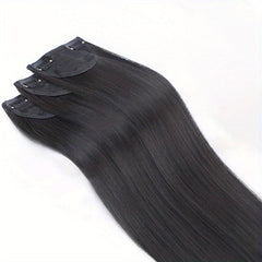 3pcs Clip In Straight Hair Extensions Synthetic Fiber Hair Extension