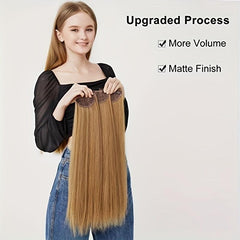 3pcs Clip In Straight Hair Extensions Synthetic Fiber Hair Extension