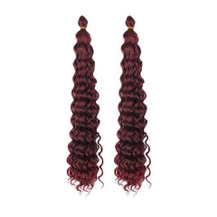 2 Packs Curly Crochet Hair Water Wave Braiding Hair Synthetic Deep Twist