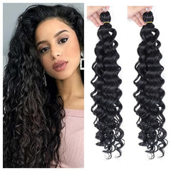 2 Packs Curly Crochet Hair Water Wave Braiding Hair Synthetic Deep Twist
