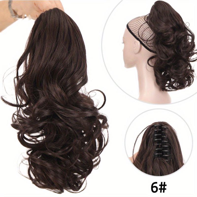 Curly Hair Ponytail Extension Synthetic Clip In False Hairpiece