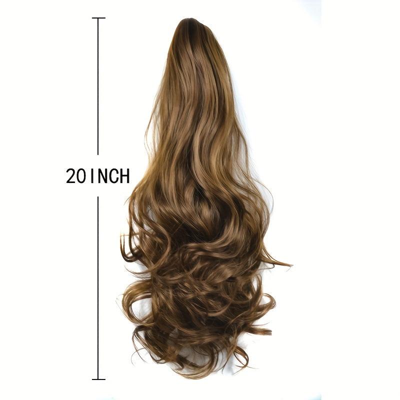 Curly Ponytail Extension High Temp Silk Claw Clip Volume Style Hair