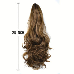 Curly Ponytail Extension High Temp Silk Claw Clip Volume Style Hair