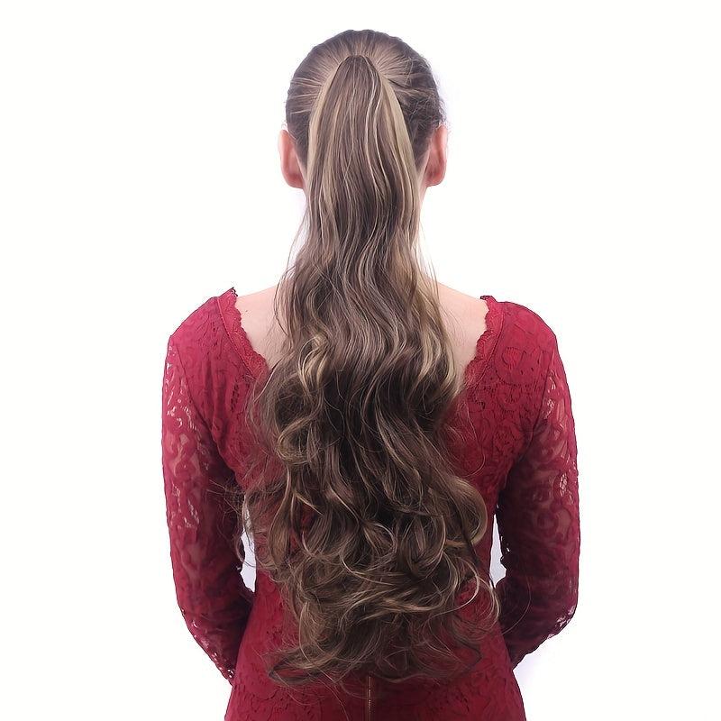 Curly Ponytail Extension High Temp Silk Claw Clip Volume Style Hair
