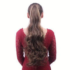 Curly Ponytail Extension High Temp Silk Claw Clip Volume Style Hair