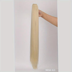 28 Cm Long Straight Ponytail Extensions Claw Clip In Hairpieces