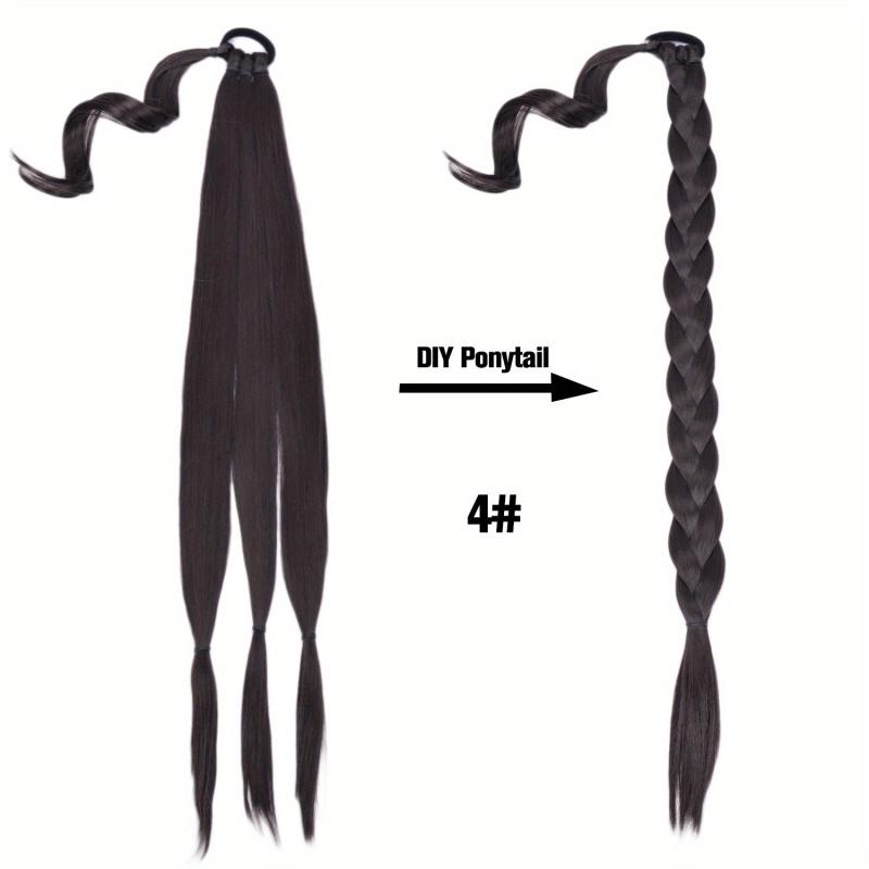 DIY Long Braided Ponytail Extensions 36 Cm Fiber Hairpiece