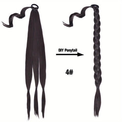 DIY Long Braided Ponytail Extensions 36 Cm Fiber Hairpiece