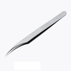 Stainless Steel Eyelash Grafting Tweezers Straight Elbow False Eyelash Accessory