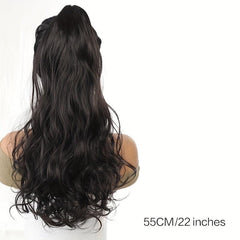 Long Curly Wavy Hair Extensions 55-88 cm Synthetic Ponytail