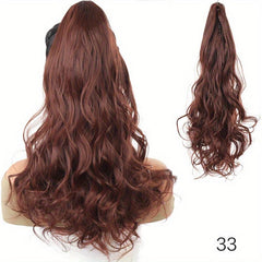 Long Curly Wavy Hair Extensions 55-88 cm Synthetic Ponytail