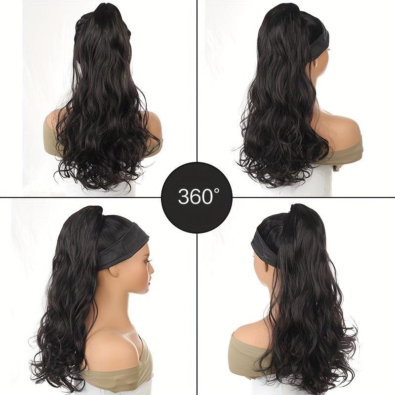 Long Curly Wavy Hair Extensions 55-88 cm Synthetic Ponytail