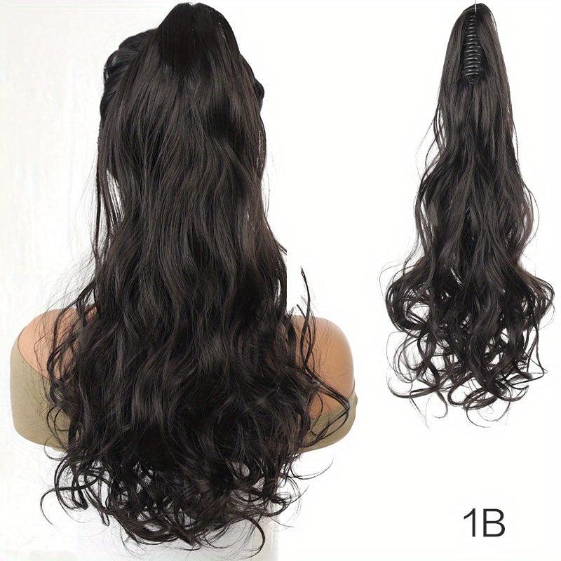 Long Curly Wavy Hair Extensions 55-88 cm Synthetic Ponytail