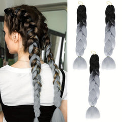 3 Packs Jumbo Braiding Hair 60 96 Cm Ombre Purple Royal Braids Ponytail