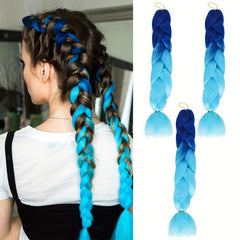 3 Packs Jumbo Braiding Hair 60 96 Cm Ombre Purple Royal Braids Ponytail