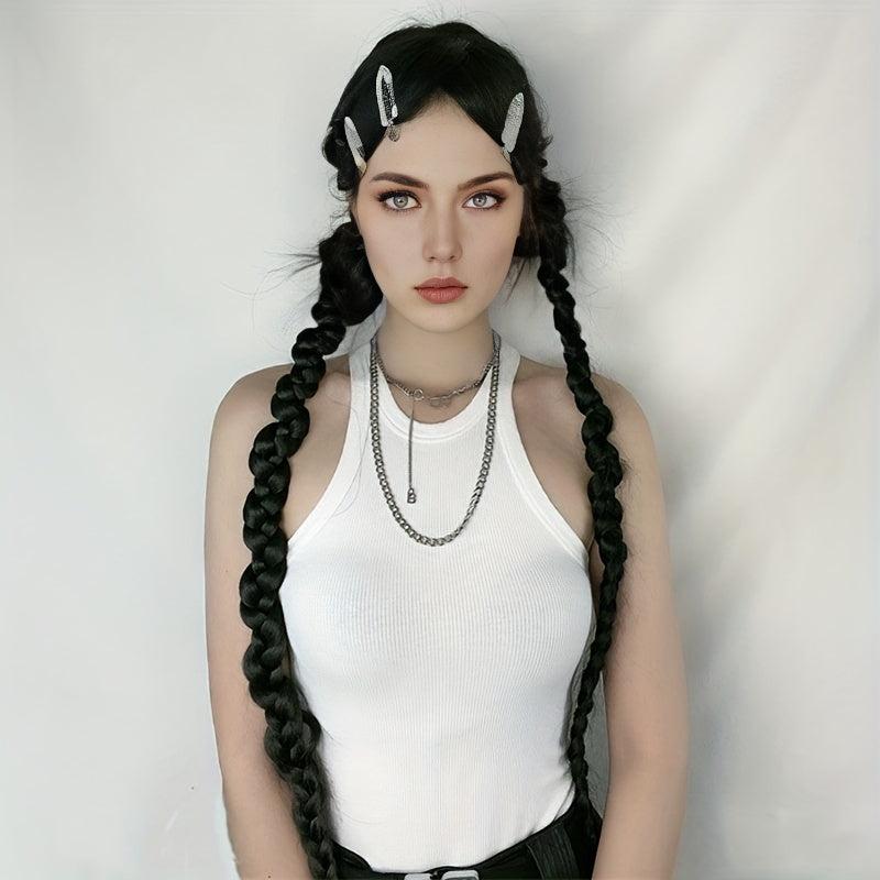 88 9 Cm Extra Long Twist Braid Ponytail Extensions With Rubber Band