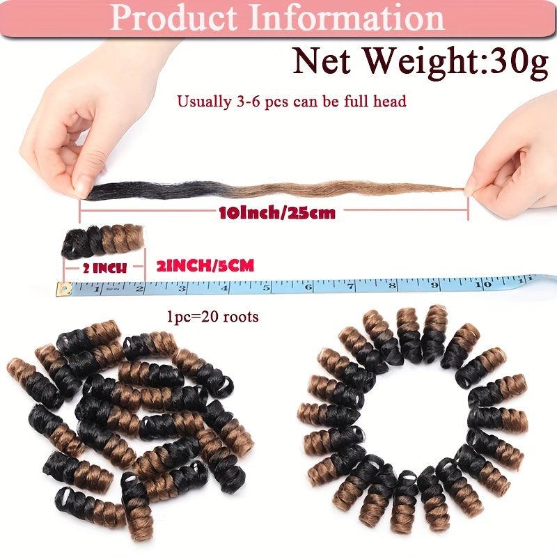 20 Roots Afro Jamaican Bounce Curly Short Spring Twist Braids Hair Extensions