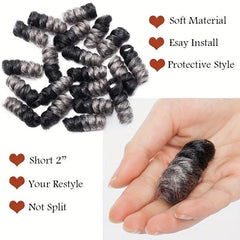 20 Roots Afro Jamaican Bounce Curly Short Spring Twist Braids Hair Extensions