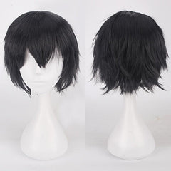 Colorful Short Straight Synthetic Wig With Bangs Anime Cosplay Wig