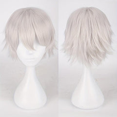 Colorful Short Straight Synthetic Wig With Bangs Anime Cosplay Wig