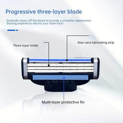 3-Layer Manual Safety Razor for Classic Shaving Set
