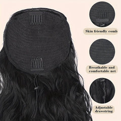 Curly Wavy Ponytail Extensions Clip In Hair Extensions Natural Look