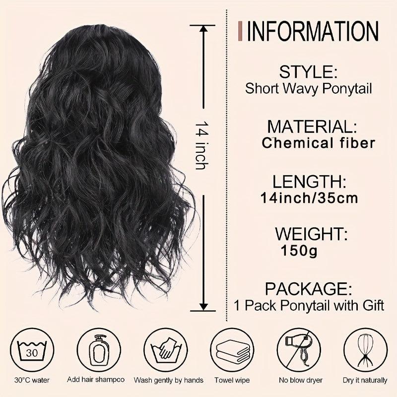 Curly Wavy Ponytail Extensions Clip In Hair Extensions Natural Look