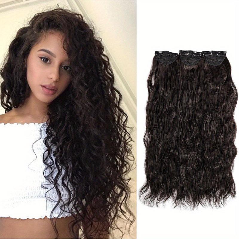 3pcs 45 72 Cm Curly Hair Clip Extensions Synthetic Hair Add Volume Length