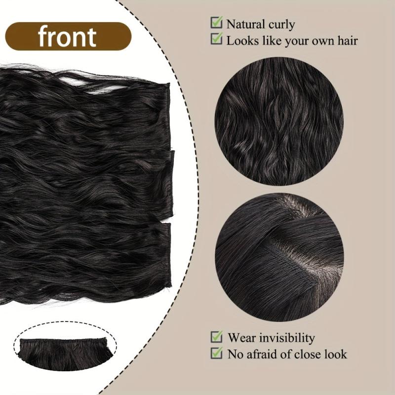 3pcs 45 72 Cm Curly Hair Clip Extensions Synthetic Hair Add Volume Length