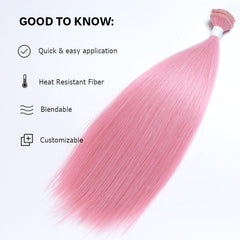 7pcs Set Straight Hair Extensions Synthetic Clip In Natural Look 115g