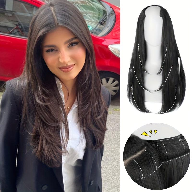 Long Straight Synthetic Hair Extensions for Instant Style Transformation