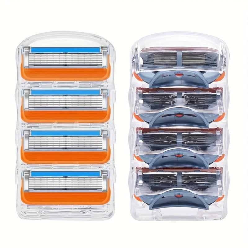 Men's 5-Layer Stainless Steel Razor Set with Replaceable Blades