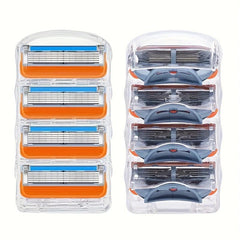 Men's 5-Layer Stainless Steel Razor Set with Replaceable Blades