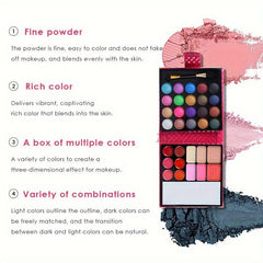 32 Color Eyeshadow Palette Matte Shimmer Finish With Mirror