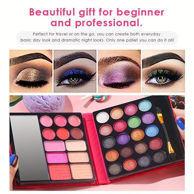 32 Color Eyeshadow Palette Matte Shimmer Finish With Mirror