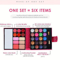 32 Color Eyeshadow Palette Matte Shimmer Finish With Mirror