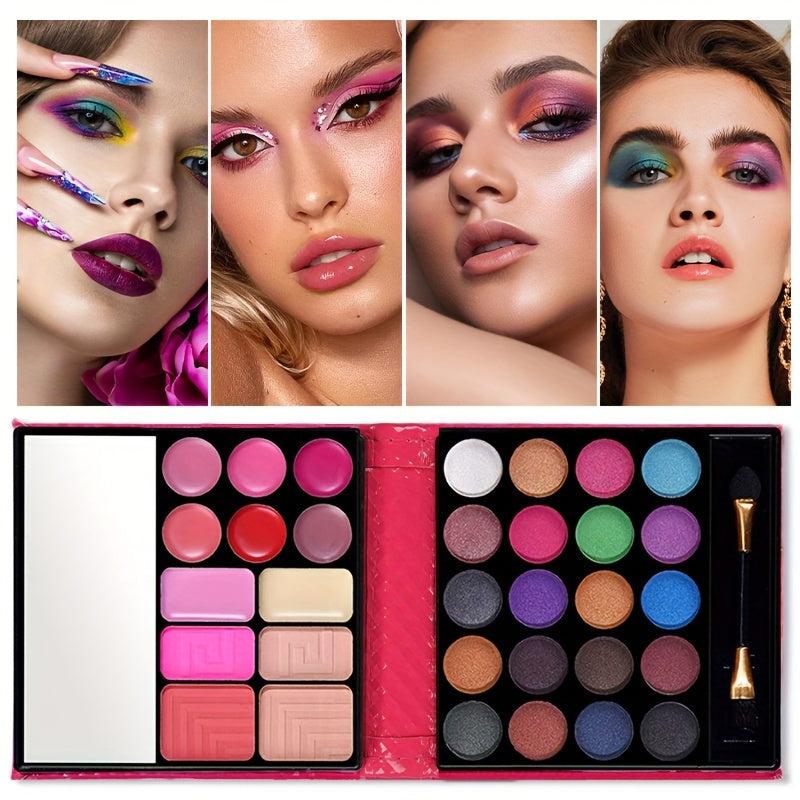 32 Color Eyeshadow Palette Matte Shimmer Finish With Mirror
